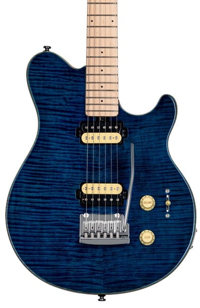 Sterling Axis Flame Maple Neptune Blue Guitar Body