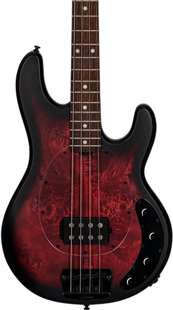 Sterling RAY34 Bass Dark Scarlet Burst Satin 1