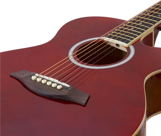 Tiger ACG1 Acoustic Guitar 3/4 Size Red 2