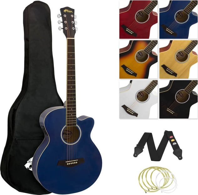 Tiger ACG4 Acoustic Guitar Blue 1