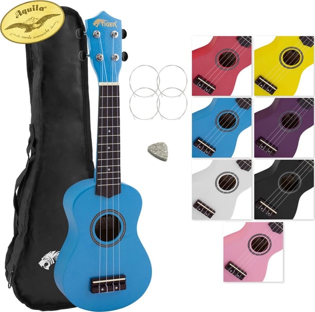 Tiger Soprano Ukulele Blue