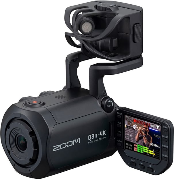 Zoom Q8n 4K Handy Video Recorder Slant Left