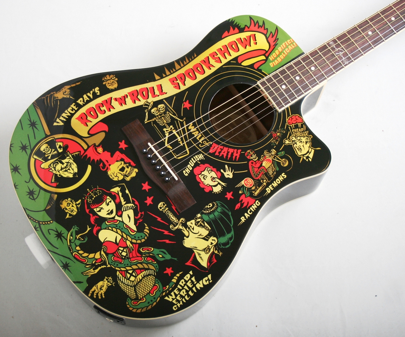 絶版 エレアコ フェンダー アコースティック Hot Rod Design Series Vince ray Spook Show T-Bucket  ヴィンス・レイ Fender - 楽器、器材