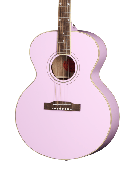 Epiphone Inspired by Gibson Custom J-180 LS Small Jumbo Electro Acoustic, Pink