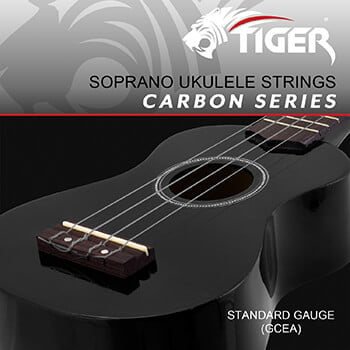 Tiger UAC14 Ukulele Strings Set, Carbon Black