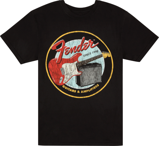 Fender 1946 Guitars & Amplifiers T-Shirt, Vintage Black, XXL